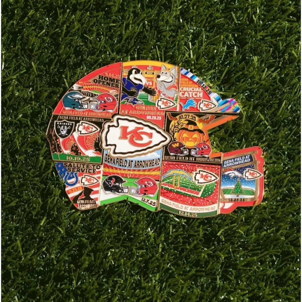 Kansas City Chiefs‎ 2025 Puzzle Home Game Day Pins Lapel Full set NEW collectors